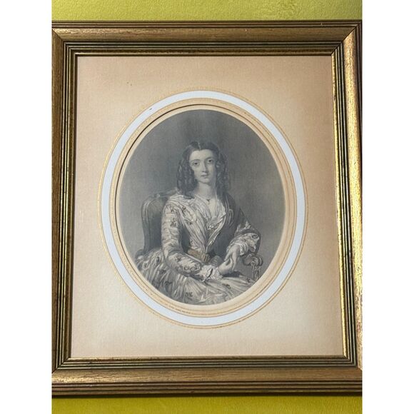 Vintage Gold Wood Framed Beauties of Moore Edward Finden Publ John Tallis & Co